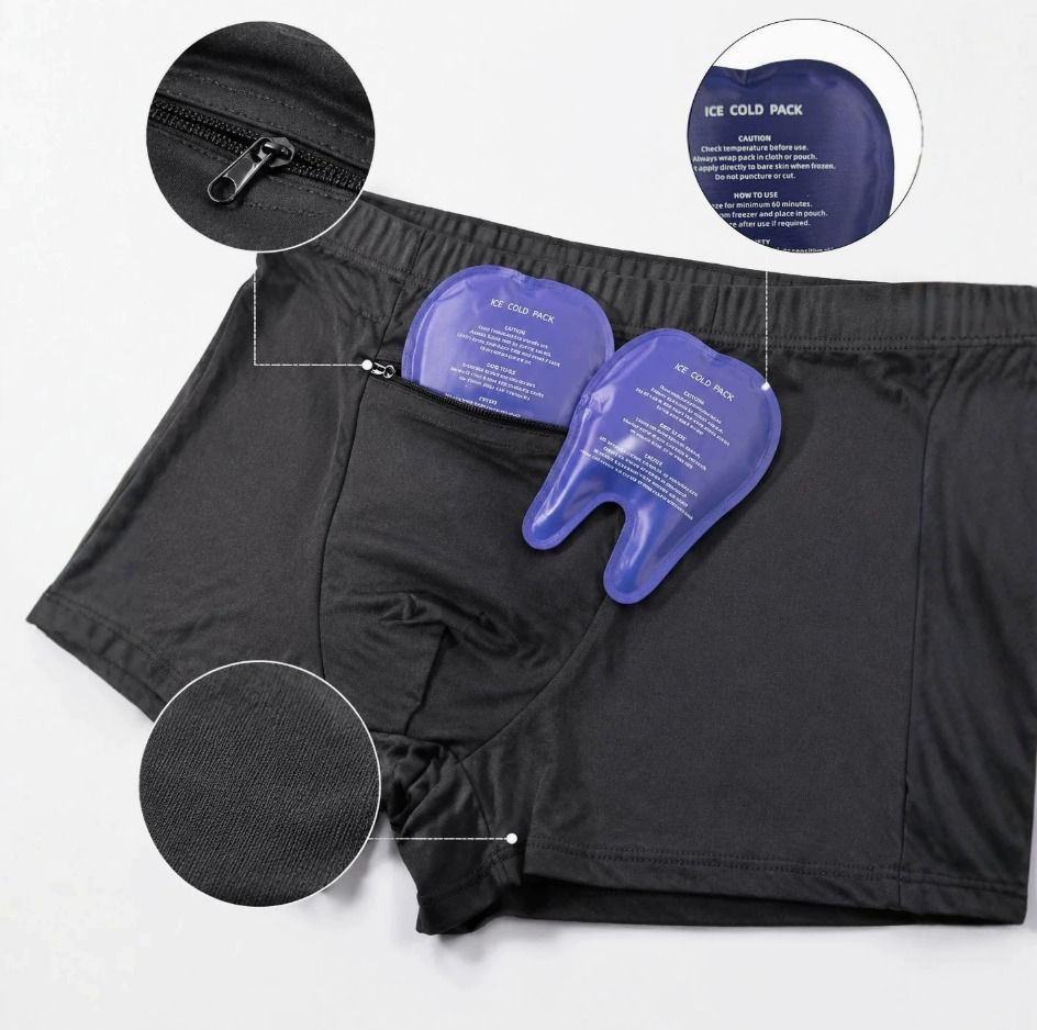 Sauna Cooling Boxers with reusable ice pack